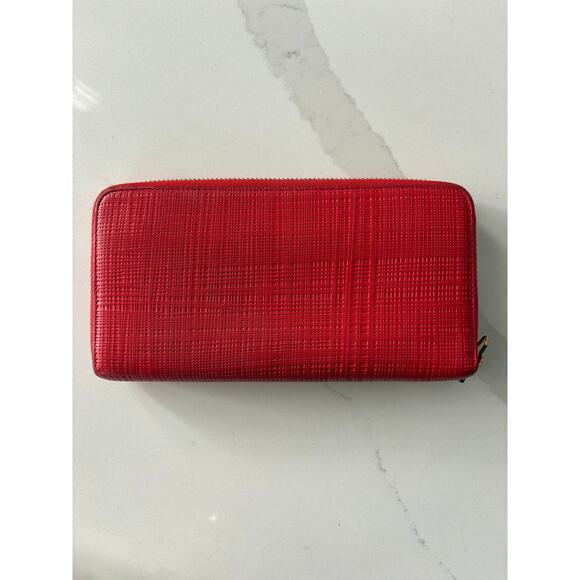 Loewe Red Embossed Leather Zip Anagram Long Wallet - Picture 7 of 7